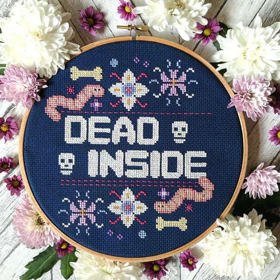 "Dead Inside" Cross-Stitch Pattern