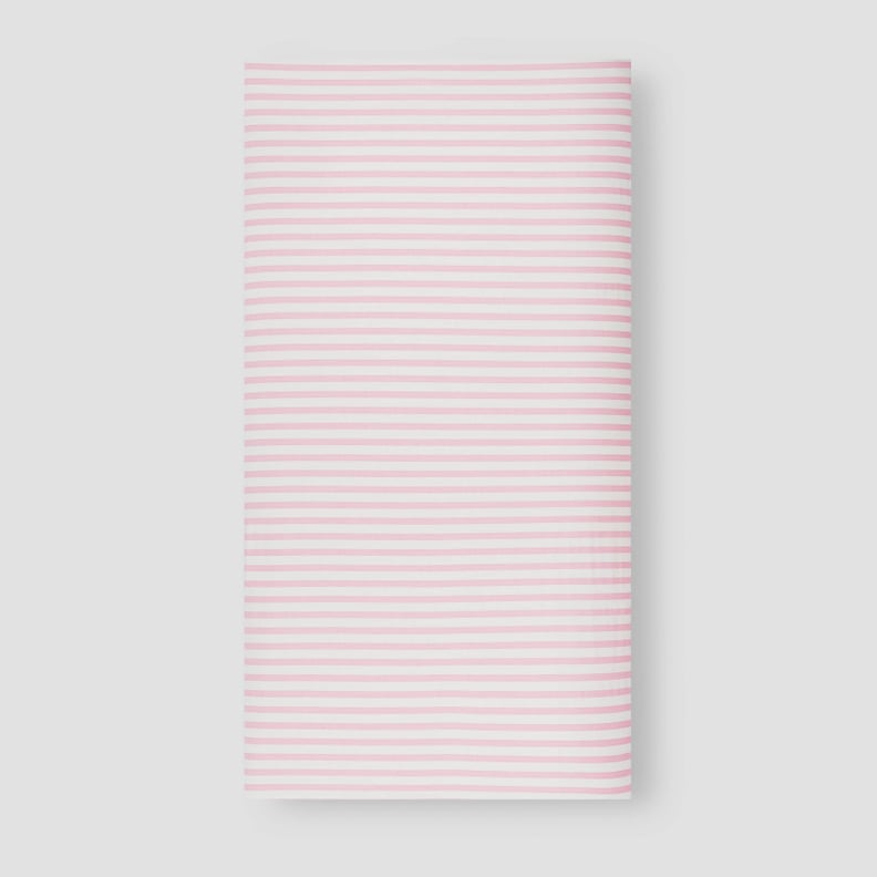 Simple Stripes: Pink Stripes Fitted Crib Sheet
