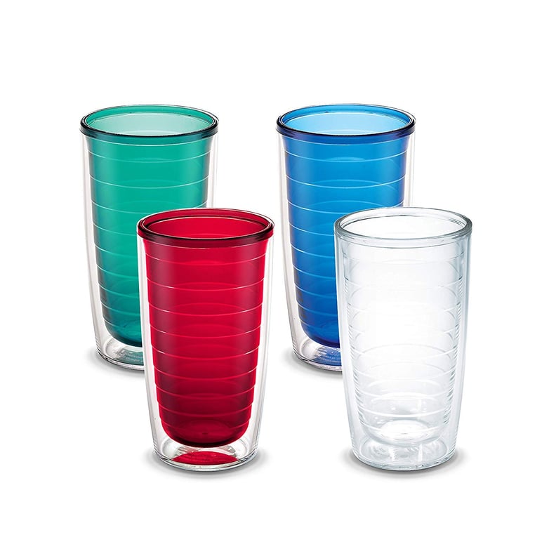 Tervis 1037267 Clear & Colorful Insulated Tumbler 4 Pack