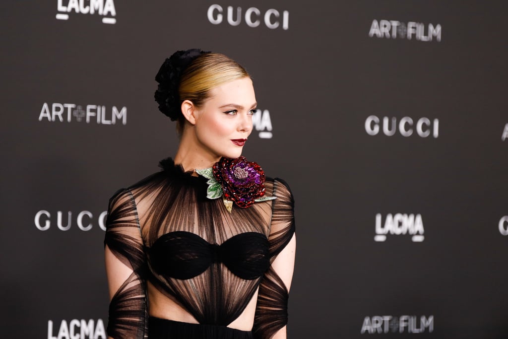 Elle Fanning's Sheer Cutout Dress at LACMA Art + Film Gala