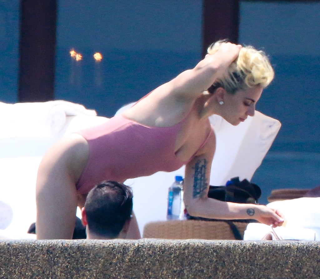Lady Gaga Wearing Swimsuit in Mexico After Breakup July 2016