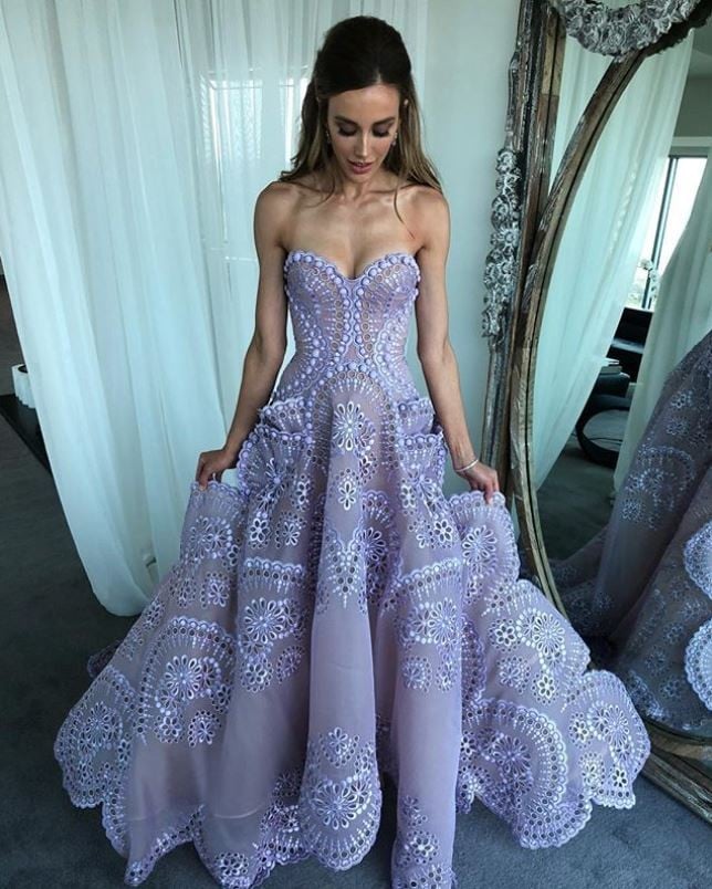 Rebecca Judd Purple Dress Brownlow Medal Red Carpet 2018 ...