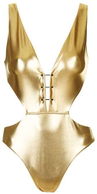 Kendall + Kylie at Topshop Plunge front cut-out swimsuit ($75)