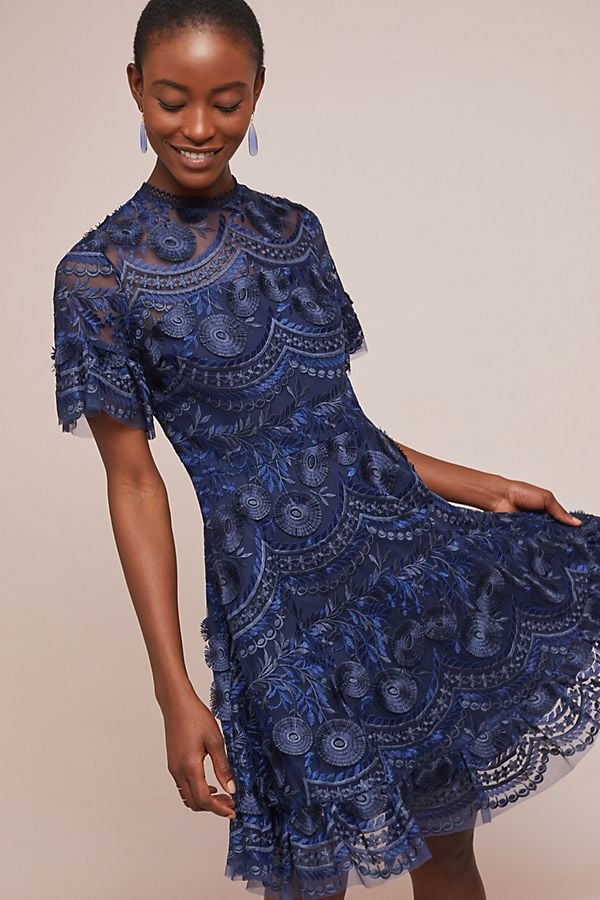 Shoshanna Blanche Embroidered Dress