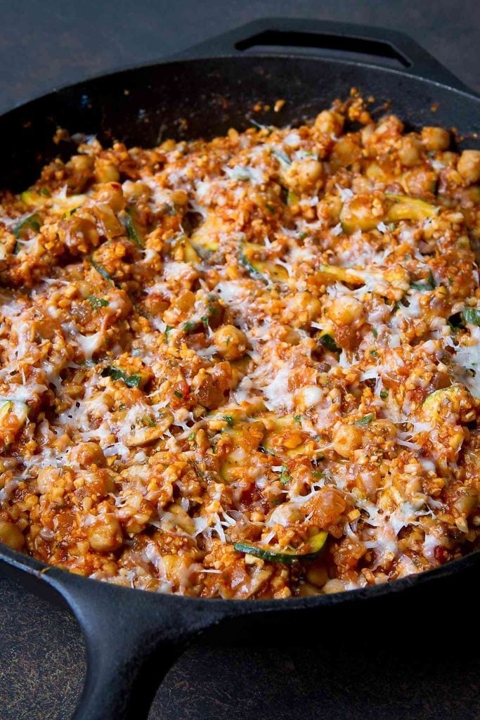 Vegetarian Cauliflower Rice Skillet Meal