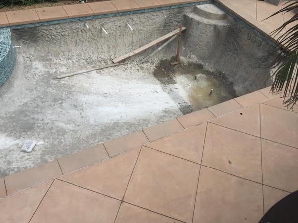When their backyard was a work in progress.