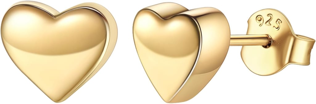 ChicSilver Heart-Gold Earrings