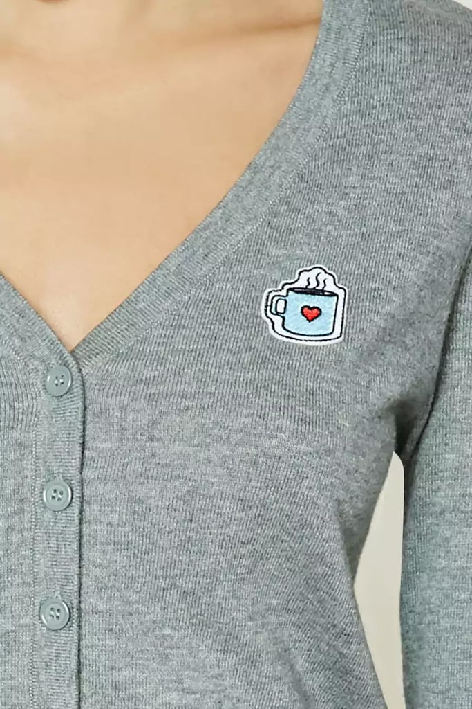 Hot Mug Patch Graphic Cardigan ($13)