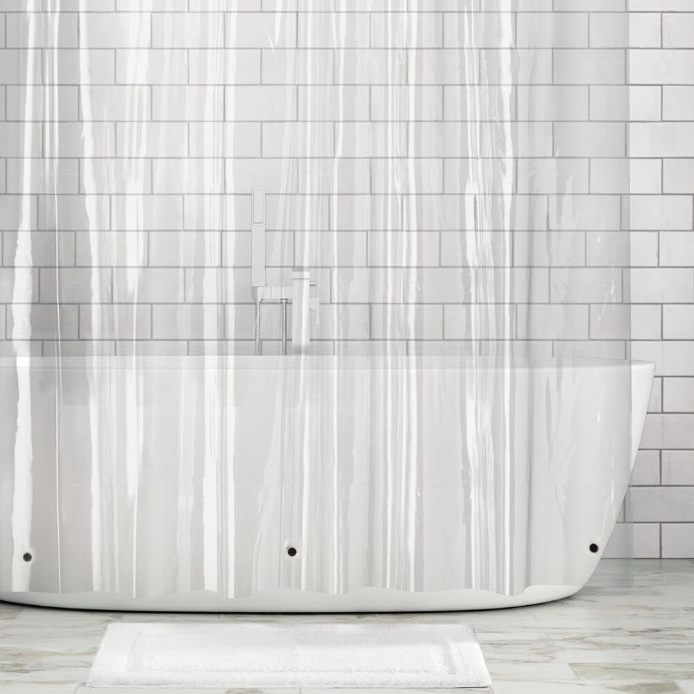 Extra-Long Shower Curtain Liner For Large Showers