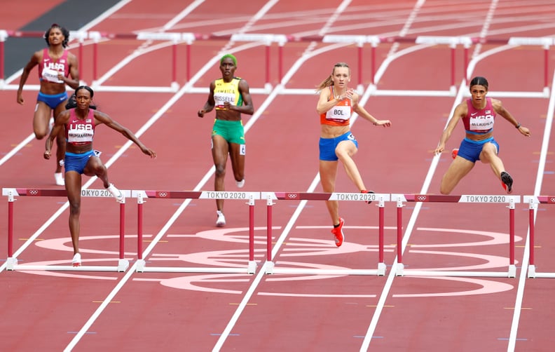 Sydney McLaughlin and Dalilah Muhammad Running the Women's 400m Hurdles at the 2021 Olympics