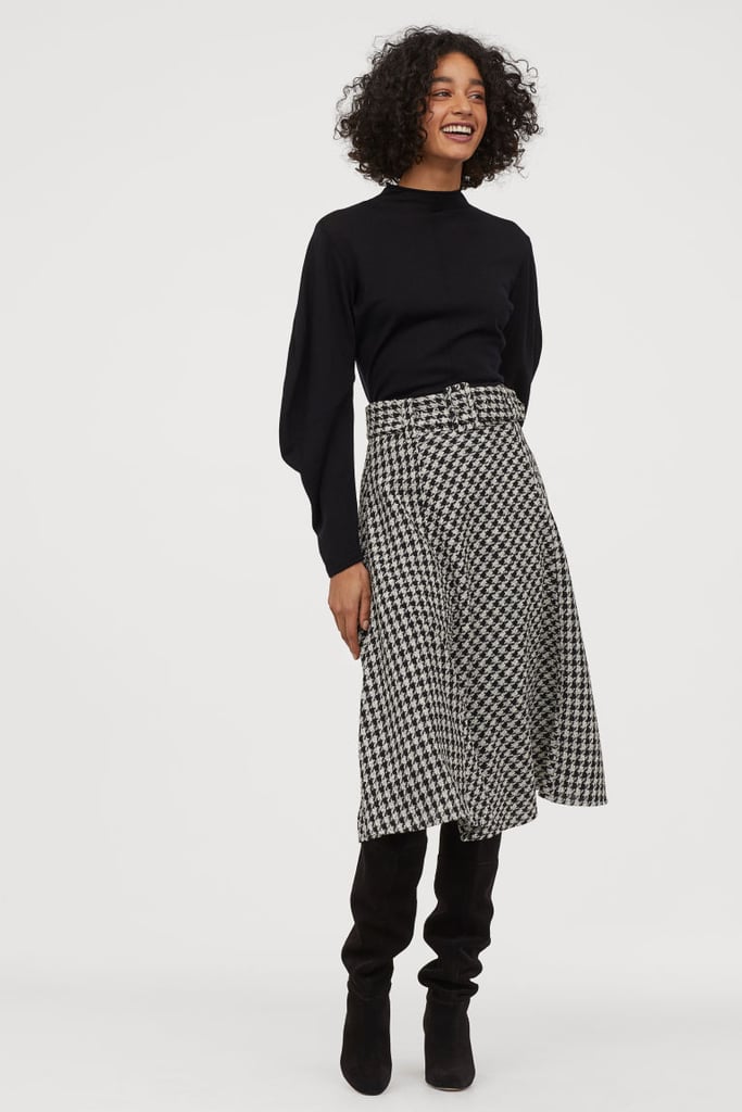 H&M Jacquard-weave Skirt | Priyanka Chopra's Houndstooth Outfit Is ...