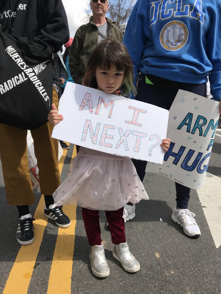 Kids Holding Signs at March For Our Lives