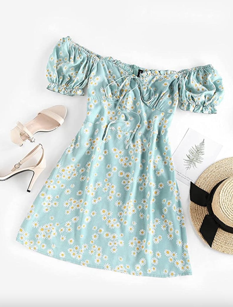 For a Do-It-All Dress: Zaful Ditsy Print Mini Dress