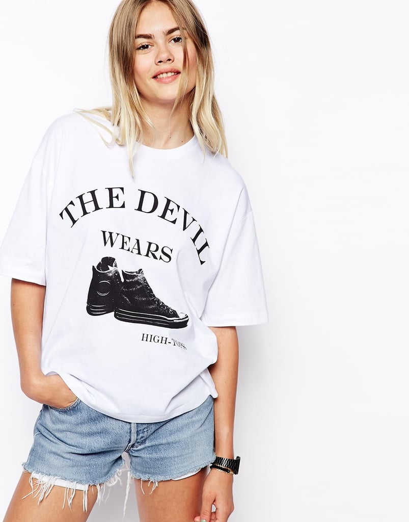 ASOS T-shirt With Devil Wears Hi-Tops Print