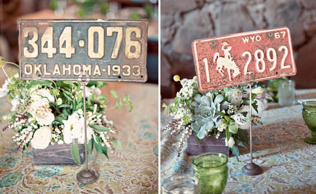 License Plate Table Numbers