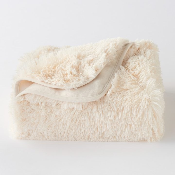 Lauren Conrad Faux Mongolian Fur Throw