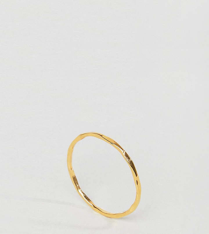 ASOS Gold Plated Sterling Silver Faceted Ring