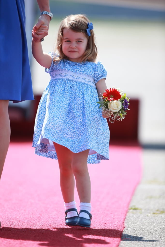 Princess Charlotte Smelling Flowers in Germany 2017