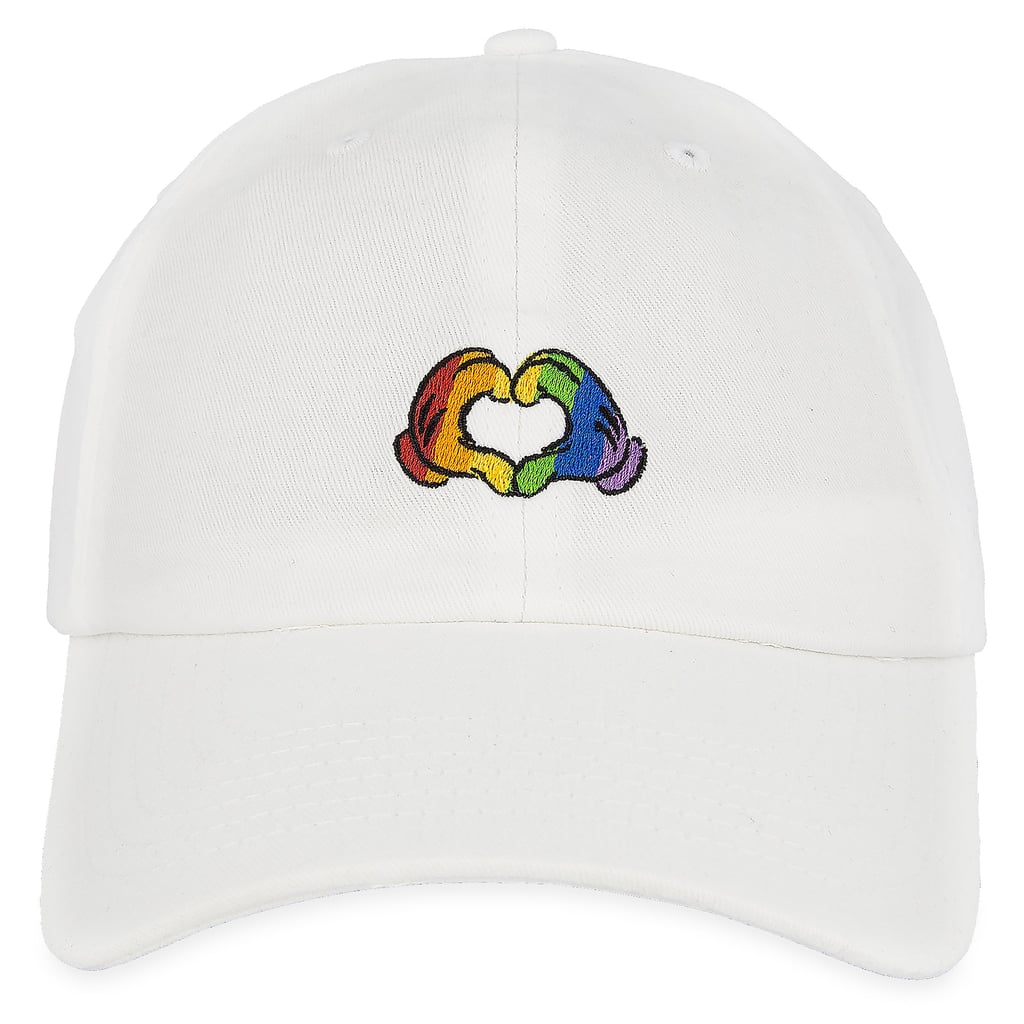 Rainbow Disney Collection Mickey Mouse Heart Hands Baseball Cap For Adults — White