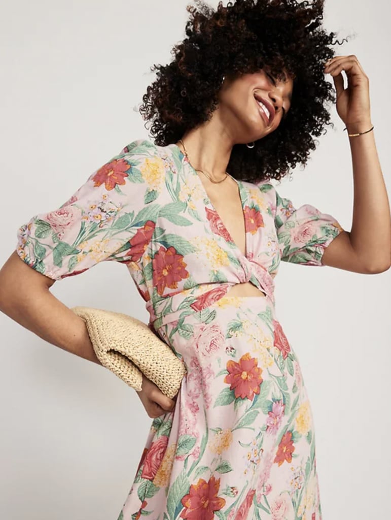 Old Navy Floral Linen-Blend Maxi Dress