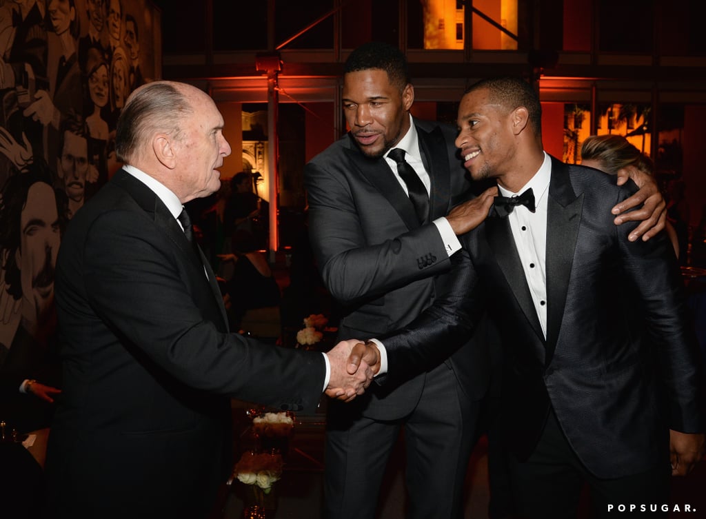 Robert Duvall, Victor Cruz, and Michael Strahan Robert Duvall, Victor Cruz, and Michael Strahan