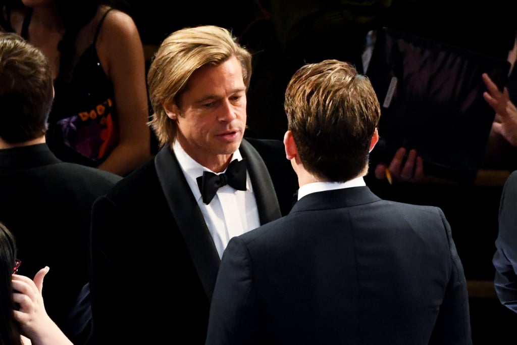 Photos of Brad Pitt and Bradley Cooper Talking at the Oscars