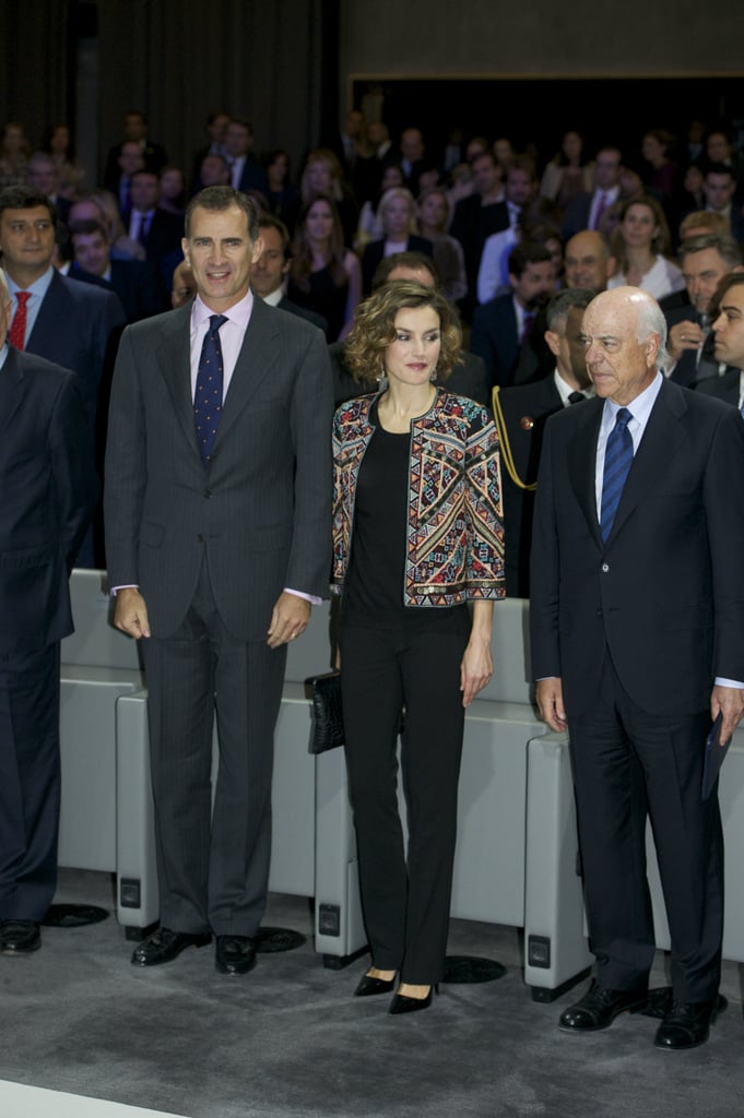 Queen Letizia of Spain Wears Statement Jacket November 2015