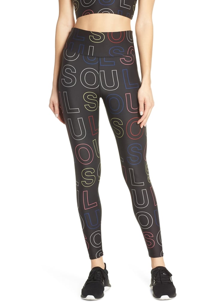 High Waist Logo Print Tights