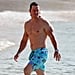 Mark Wahlberg Shirtless on the Beach in Barbados 2016