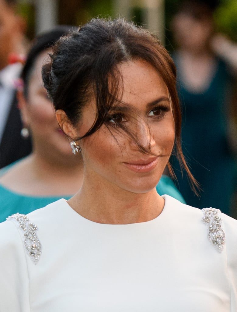 Meghan Markle White Theia Dress in Tonga October 2018 | POPSUGAR ...