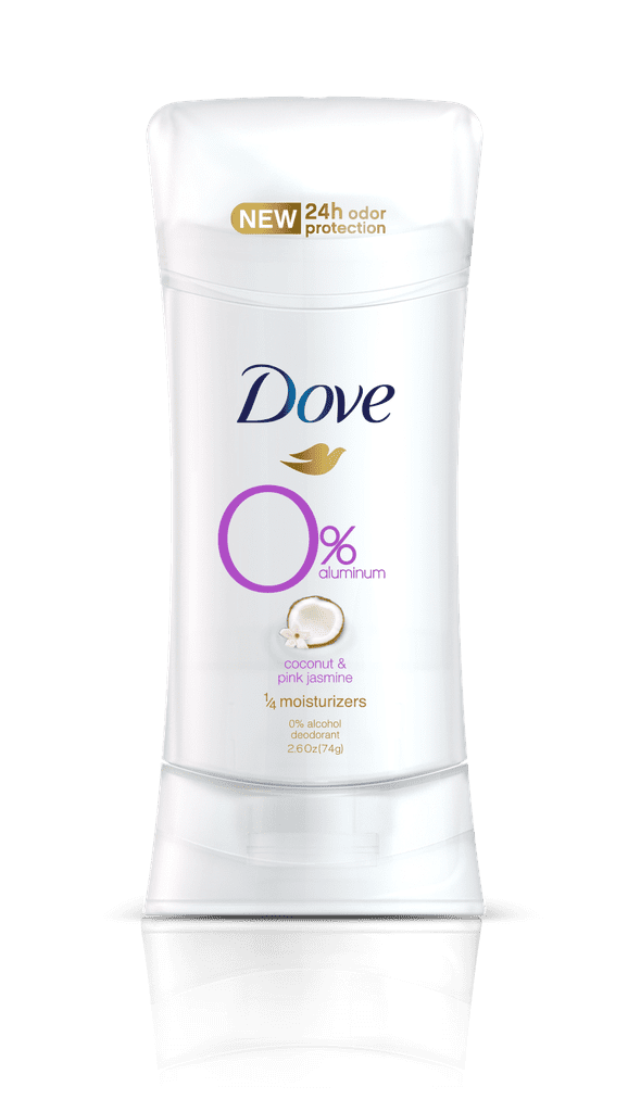 Dove 0 Aluminum Deodorant in Coconut and Pink Jasmine Dove Aluminum