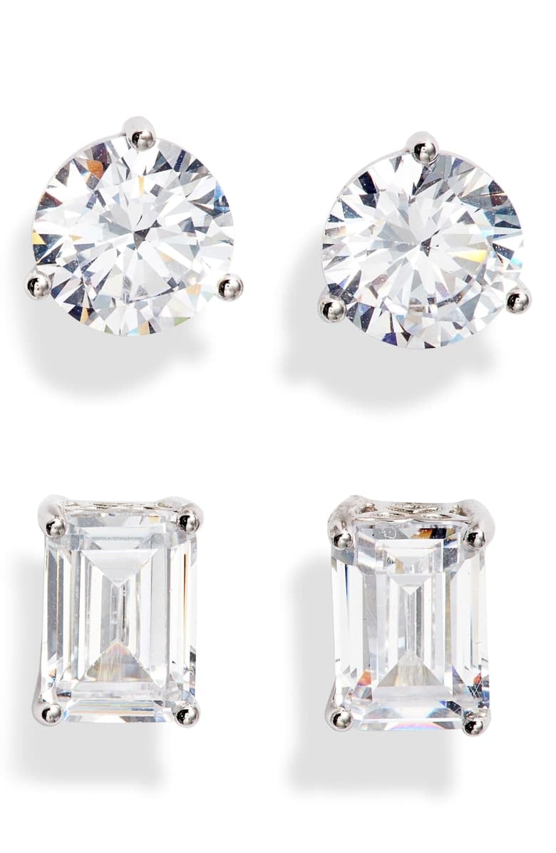 Nordstrom Set of 2 Cubic Zirconia Stud Earrings