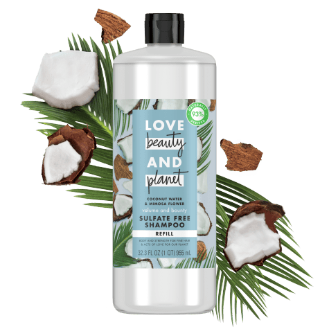 Love Beauty & Planet Sulfate-Free Coconut Water and Mimosa Flower Shampoo Refill