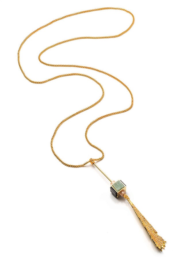 Eddie Borgo Plume Long Pendulum Necklace ($250)