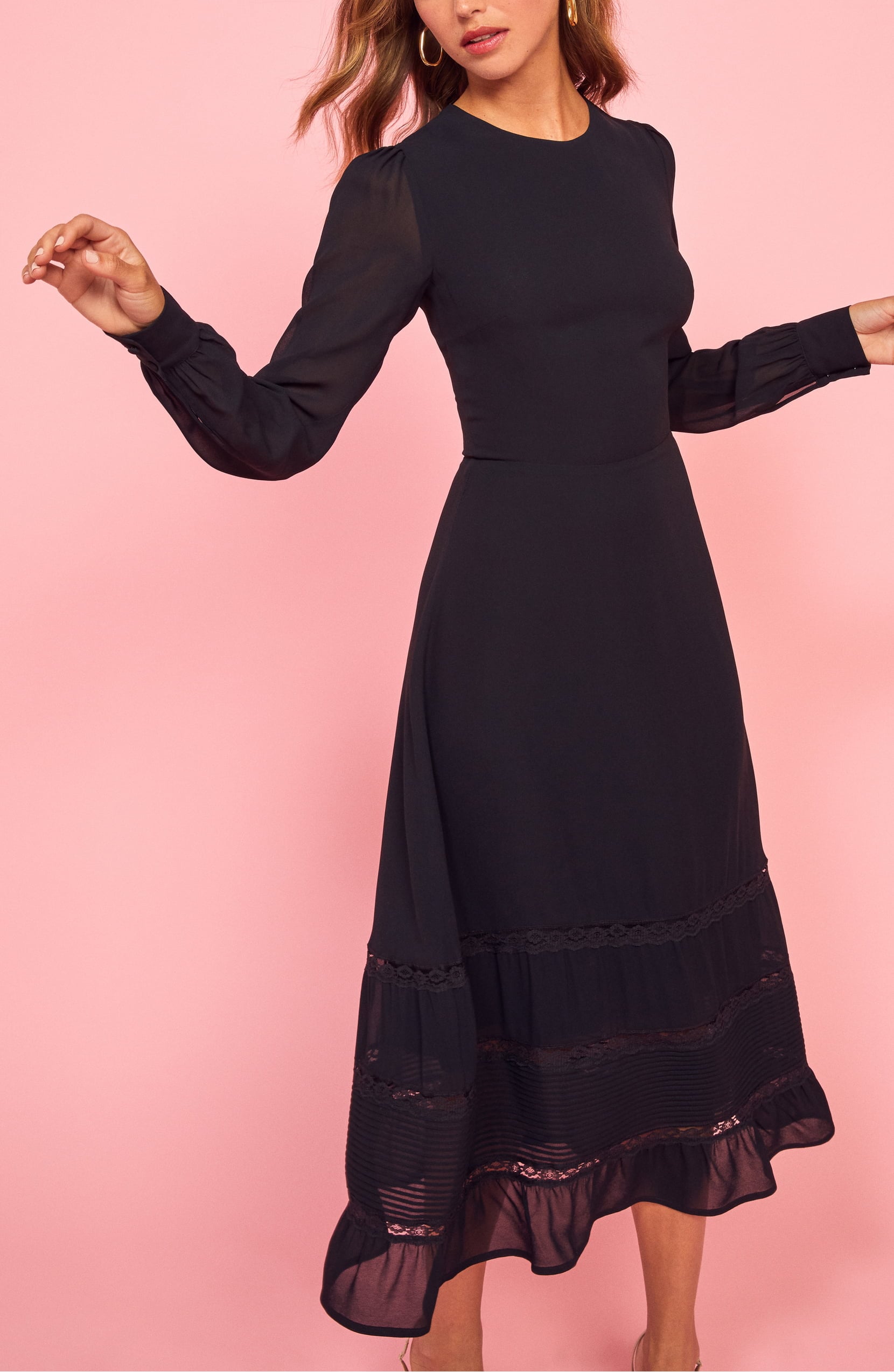 nordstrom long dresses with sleeves