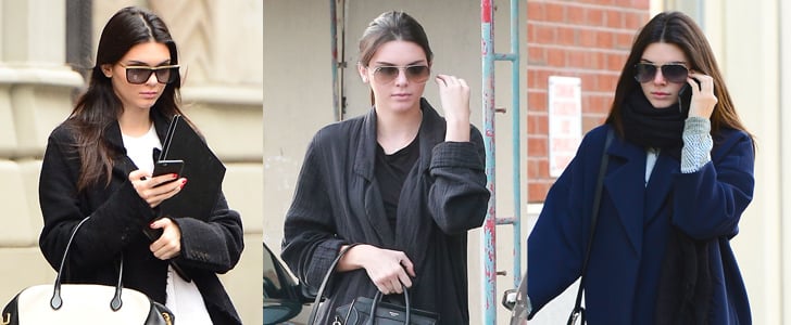 Kendall Jenner Wearing a Long Coat Street Style
