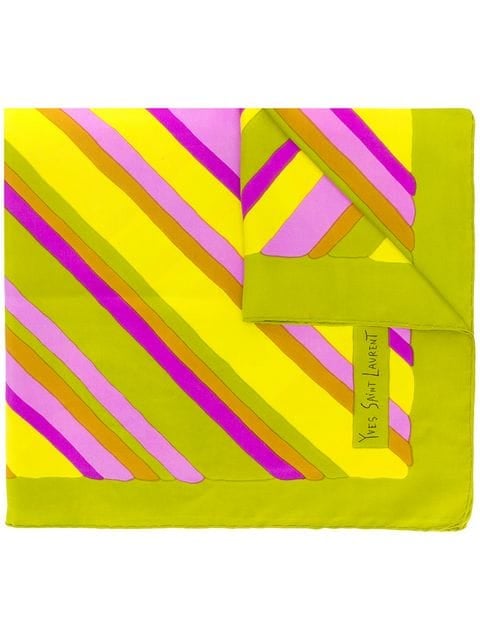 Yves Saint Laurent Pre-Owned Striped Print Scarf