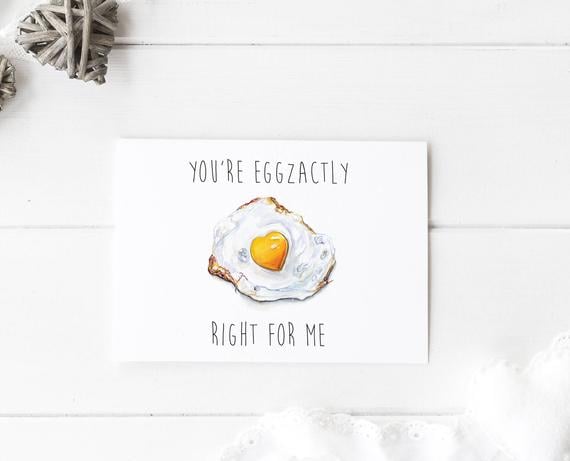 Eggzactly Right For Me Card