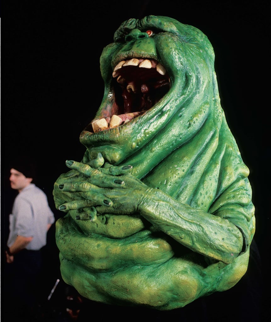 A team of operators gave Slimer a hefty amount of personality. Steve Johnson can be seen in the background.