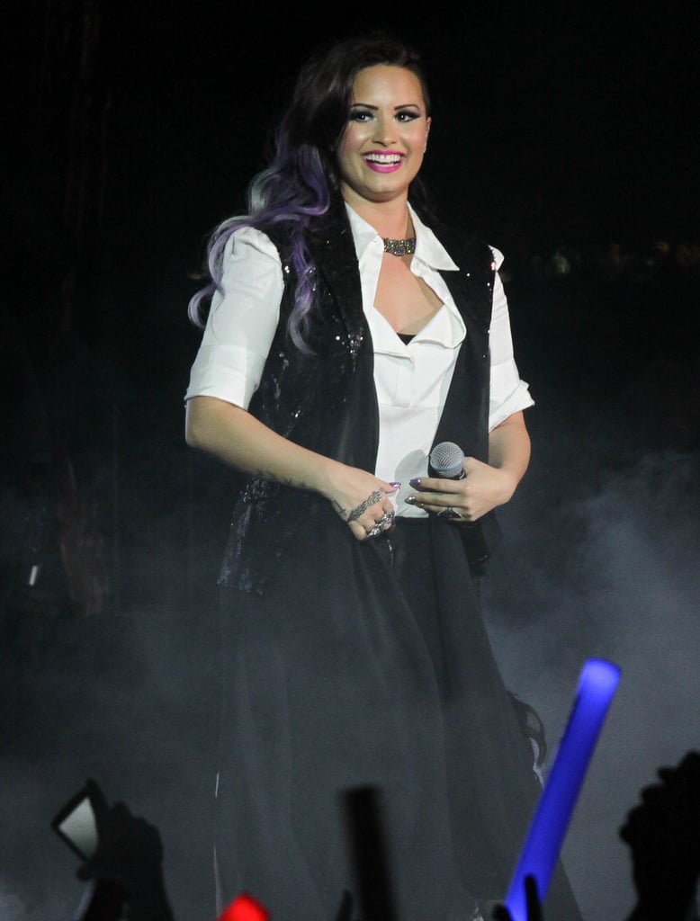 Demi Lovato performed at NYC's Dance on the Pier gay pride event on Sunday.