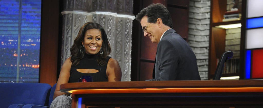 Michelle Obama Talking About Beyonce With Stephen Colbert