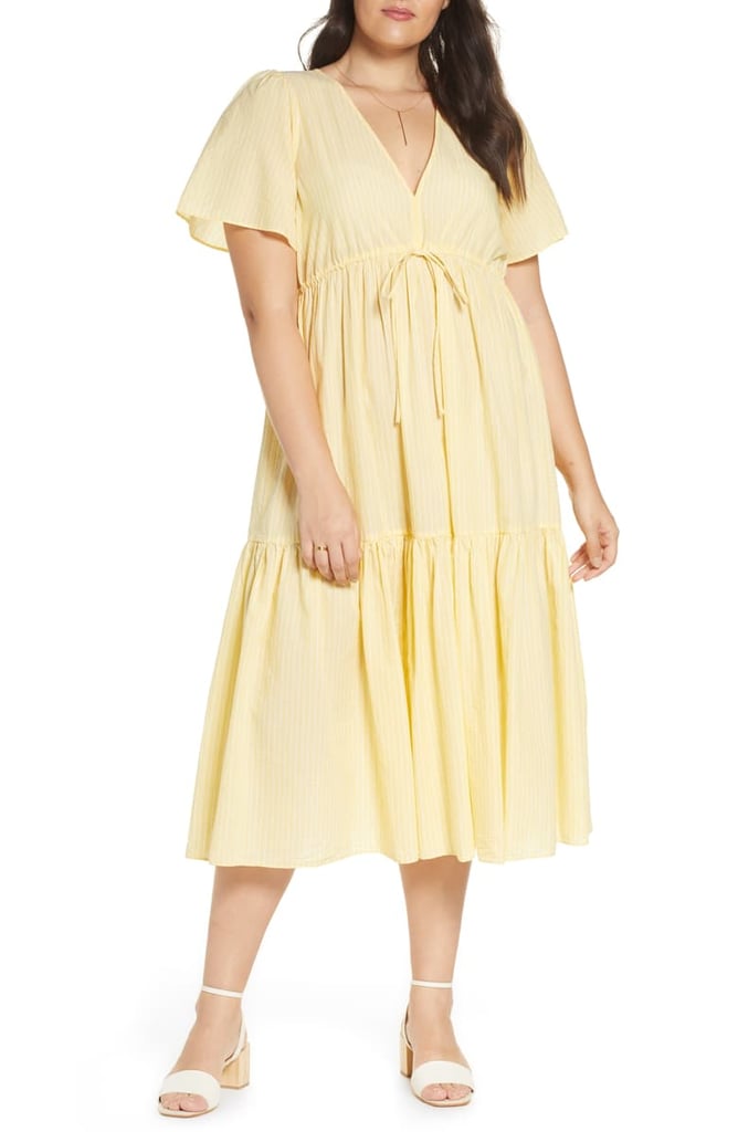 Madewell V-Neck Tiered Cover-Up Dress