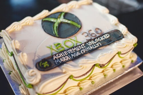 And, lastly, hopefully all of this will result in an Xbox-themed wedding cake.