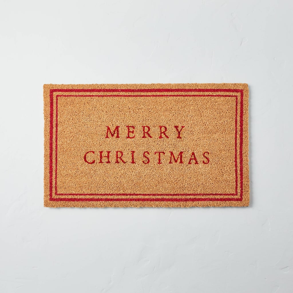 Merry Christmas Bordered Coir Doormat