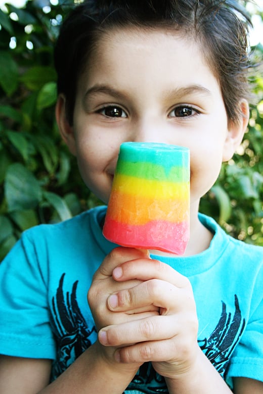 Rainbow Pudding Pops