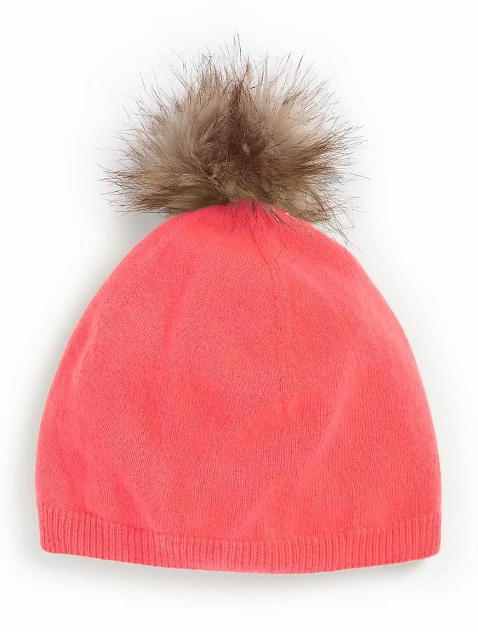 Talbots Cashmere Faux-Fur Pom-Pom Hat ($70)