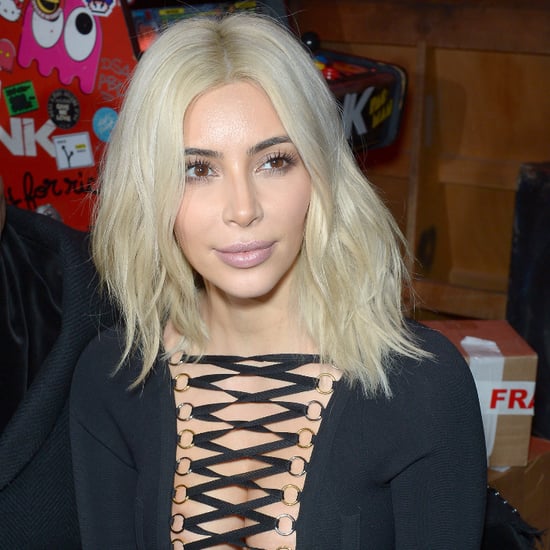 Kim Kardashian's White-Blonde Hair at Paris Fashion Week