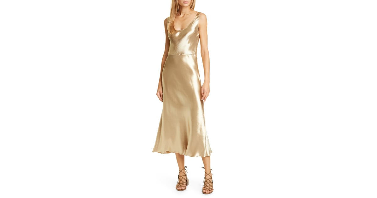 Vince Metallic Satin Tank Dress | Best Holiday Party Dresses From ...