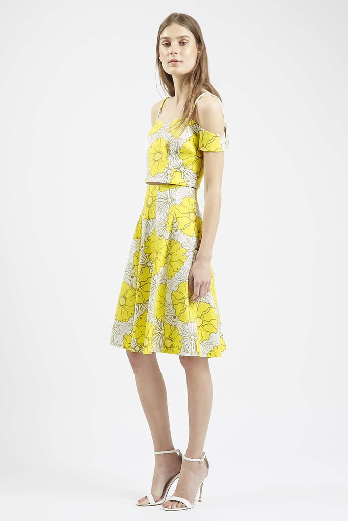 Topshop Sunrise Floral Print Midi Skirt ($90)