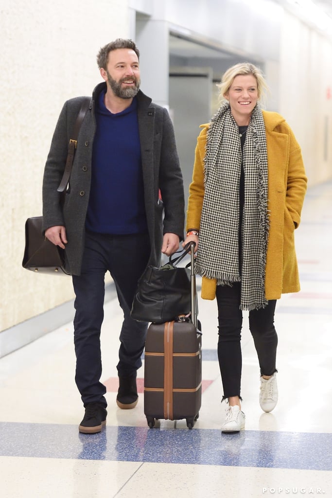 Ben Affleck and Lindsay Shookus at JFK Airport Nov. 2017